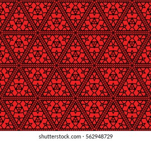 black, red color floral seamless ornament. vector illustration. for design, wallpaper, invitation, fabric, decor