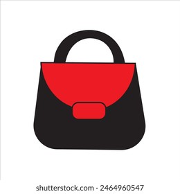 black and red color ladies bag illustration free download