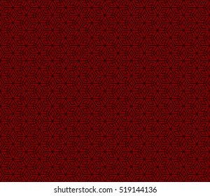 black and red color Seamless texture of cubes. Optical illusion. Vector illustration. For design, wallpaper, fashion