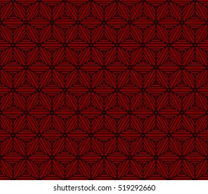 black and red color Seamless texture of cubes. Optical illusion. Vector illustration. For design, wallpaper, fashion