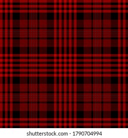 Black and Red colors modern Glen plaid Scottish seamless pattern.Texture from plaid,tablecloths, clothes, shirts, dresses, jacket, skirt, paper, blankets and other textile products. Christmas concept.