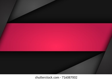 Black red corporate tech art. Vector material background