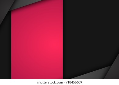Black red corporate tech art. Vector material background