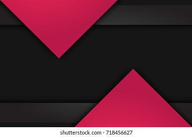Black red corporate tech art. Vector material background