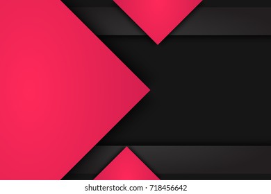 Black red corporate tech art. Vector material background