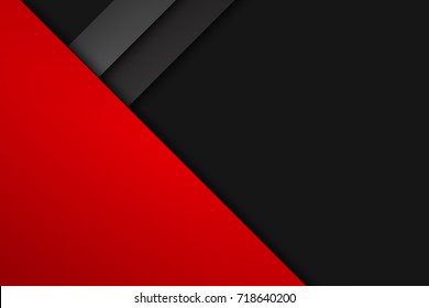 Black red corporate tech art. Vector material background