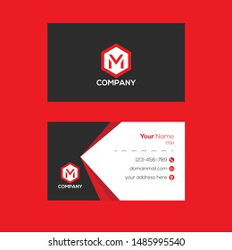 black and red creative business card