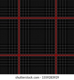 Black, Red and Dark grey modern tartan plaid Scottish seamless pattern.Texture from plaid,tablecloths, clothes, shirts, dresses, jacket, skirt, paper, blankets and other textile products.Glen plaid.