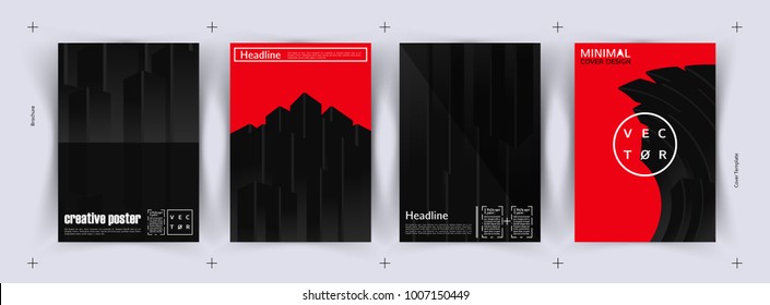 Black and red design. Abstraction. black plastic, deformation, futuristic design.