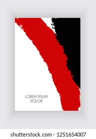 Black and Red Design Templates  for Brochures and Banners. Abstract Background Vector Illustration EPS10