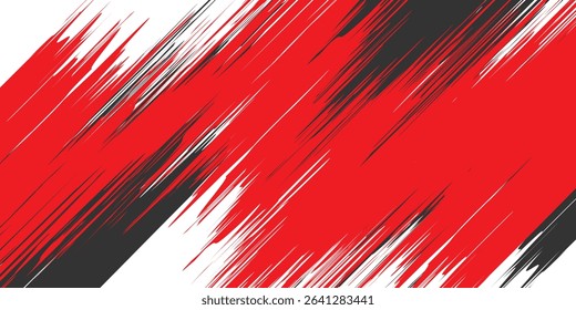 black red dragon decal brush fire volcano lava sakura Asia Japan anime style illustration sporty background banner, vector.