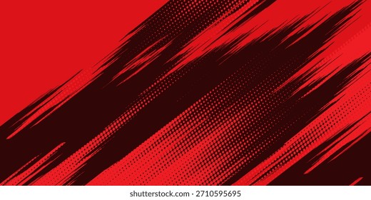 black red dragon decal brush fire volcano lava sakura Asia Japan anime style illustration sporty background. modern