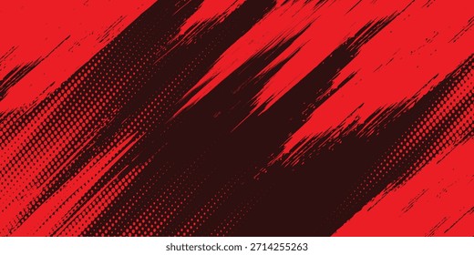 black red dragon decal brush fire volcano lava sakura Asia Japan anime style illustration sporty background banner style illustration.
