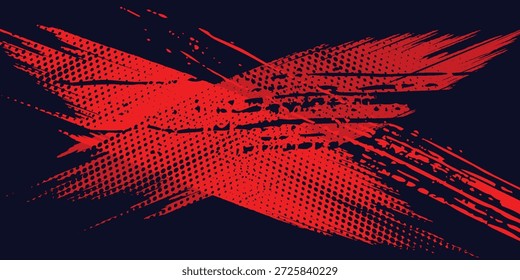 negro rojo dragón calcomanía pincel fuego volcán lava sakura Asia Japón anime estilo ilustración fondo deportivo estilo Anuncio Ilustración vectorial y moderno.