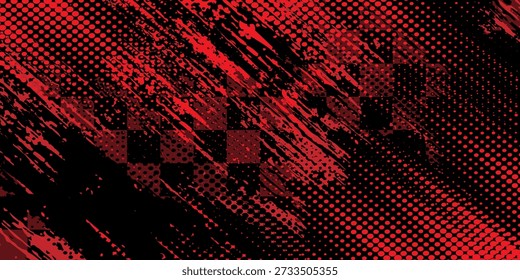 negro rojo dragón calcomanía pincel fuego volcán lava sakura Asia Japón anime estilo ilustración de fondo deportivo. moderno