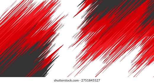 black red dragon decal brush fire volcano lava sakura Asia Japan anime style illustration sporty background banner, vector