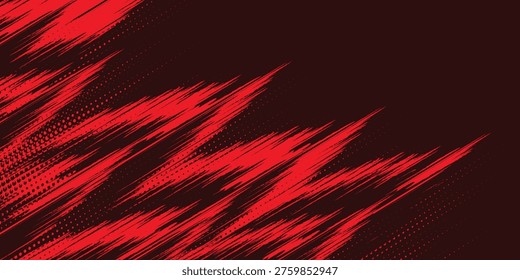 black red dragon decal brush fire volcano lava sakura Asia Japan anime style illustration sporty background banner style illustration.