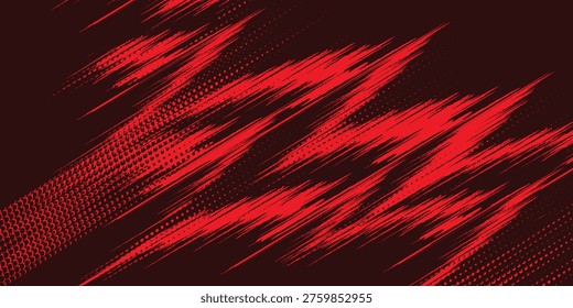 black red dragon decal brush fire volcano lava sakura Asia Japan anime style illustration sporty background banner style illustration.