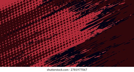 black red dragon decal brush fire volcano lava sakura Asia Japan anime style illustration sporty background. modern