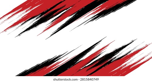 black red dragon decal brush fire volcano lava sakura Asia Japan anime style illustration sporty background banner, vector
