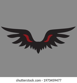 Black and red eagle eye vector art
