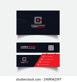 Black red Elegant Business card design | Creative, corporate, amazing business card vector design