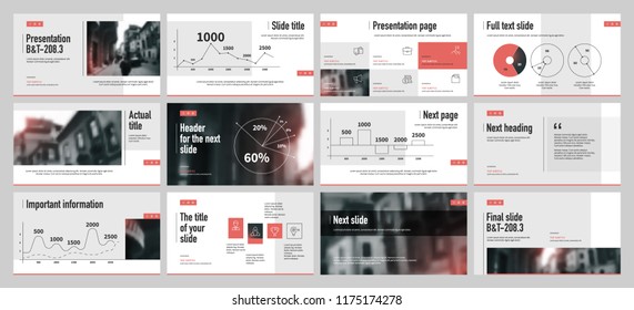 Black and Red elements on a white background. This template is the best as a business presentation, used in marketing and advertising, the annual report, flyer and banner