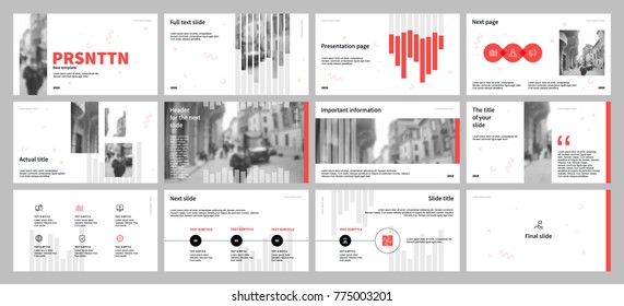 Black and Red elements on a white background. This template is the best as a business presentation, used in marketing and advertising, the annual report, flyer and banner