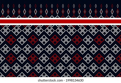 Black and red fabric pattern on black background, pattern, background