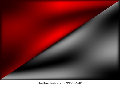 Black and red flag of anarchy. Vector illustration.