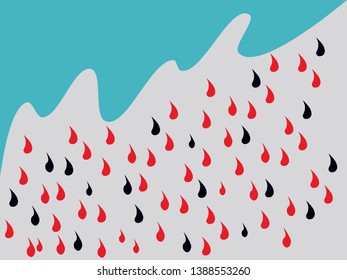 black red forest illustration background
