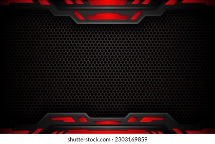 Black and red futuristic game banner gui backdrop template
