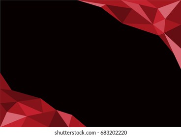 Black and Red geometric abstract background vector