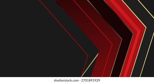 Schwarz-roter geometrischer abstrakter Vektorhintergrund mit Kopienraum eps 10.