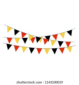 Black, Red, And Gold Bunting Banners - Banner Or Bunting With Black, Red, And Gold Colors Of German Flag