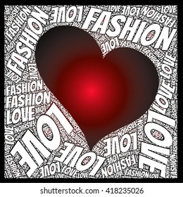 black and red gradient background with love fashion vector print pattern. special gift print offer. t shirt print