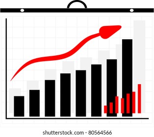 black and red graphic on white background