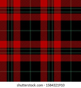 Black, Red and Green plaid Scottish seamless pattern.Christmas and New year concept.Vector illustration.Texture from tartan, plaid, tablecloths, clothes, shirts, dresses, paper, bedding,blanket.