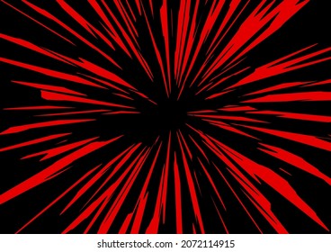 Black red grunge star rays abstract background. Vector design