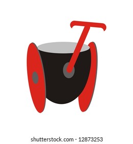 Black and red handcart