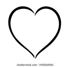 Black red heart shape outline line stencil silhouette drawing.Clip art. Decor.Decoration.Wedding icon.Valentine's day.Card.Plotter cut.Laser cutting.Holidays.Gift.Passion.Love symbol.Frame.Tattoo sign