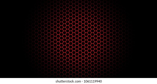 Black And Red Honeycomb Backgroung Template