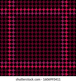Black and red hounds tooth print. Checkered pattern with Arabic motifs.  Template for scarves, coats, suits, shirts and home decorations.