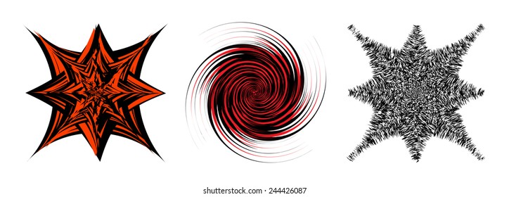 Black and Red hypnotic background. EPS10
