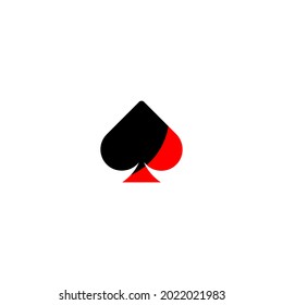 Black and red icon on white background