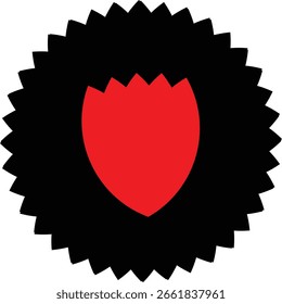 Schwarzes und rotes Symbol für Ihre Website