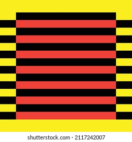 ilustración negra y roja con fondo amarillo, elemento decorativo geográfico moderno, forma gráfica vectorial de estilo moderno