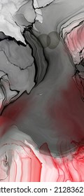 Black red ink brush stroke on white background. Design element. Vector illustration of grunge wave stains. Vector brushes illustration.