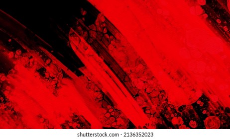 schwarz-roter Pinselstrich, Hintergrund. JDesign-Element. Vektorgrafik von Grunge-Flecken. Vektorbürsten-Illustration.