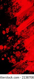 Black red ink brush stroke background. JDesign element. Vector illustration of grunge stains. Vector brushes illustration.